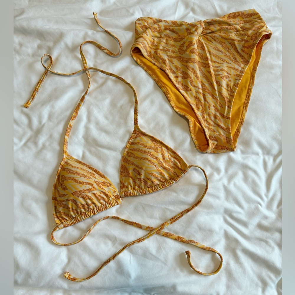 Aerie Tiger Sripes Bikini Top and Bottom